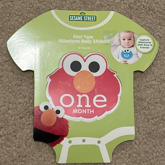 NWT Sesame Street Elmo and Friends Milestone Belly Stickers - Picture 1 of 6